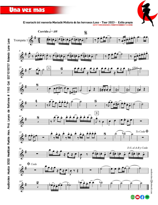 La imagen puede contener una previsualizacion de una partitura